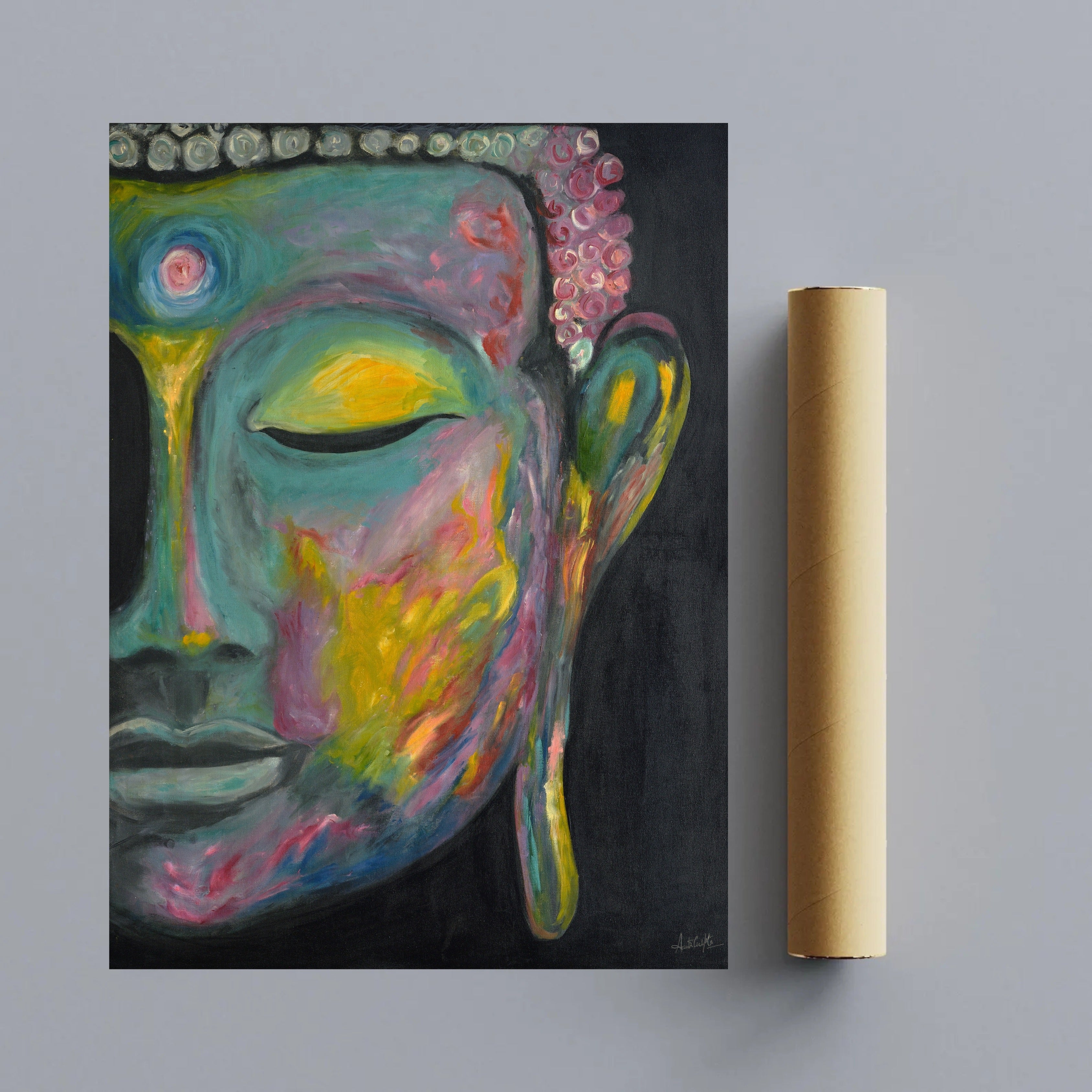 Buddha Painting | Spiritual Art Canvas and Frame for Home & Office Décor
