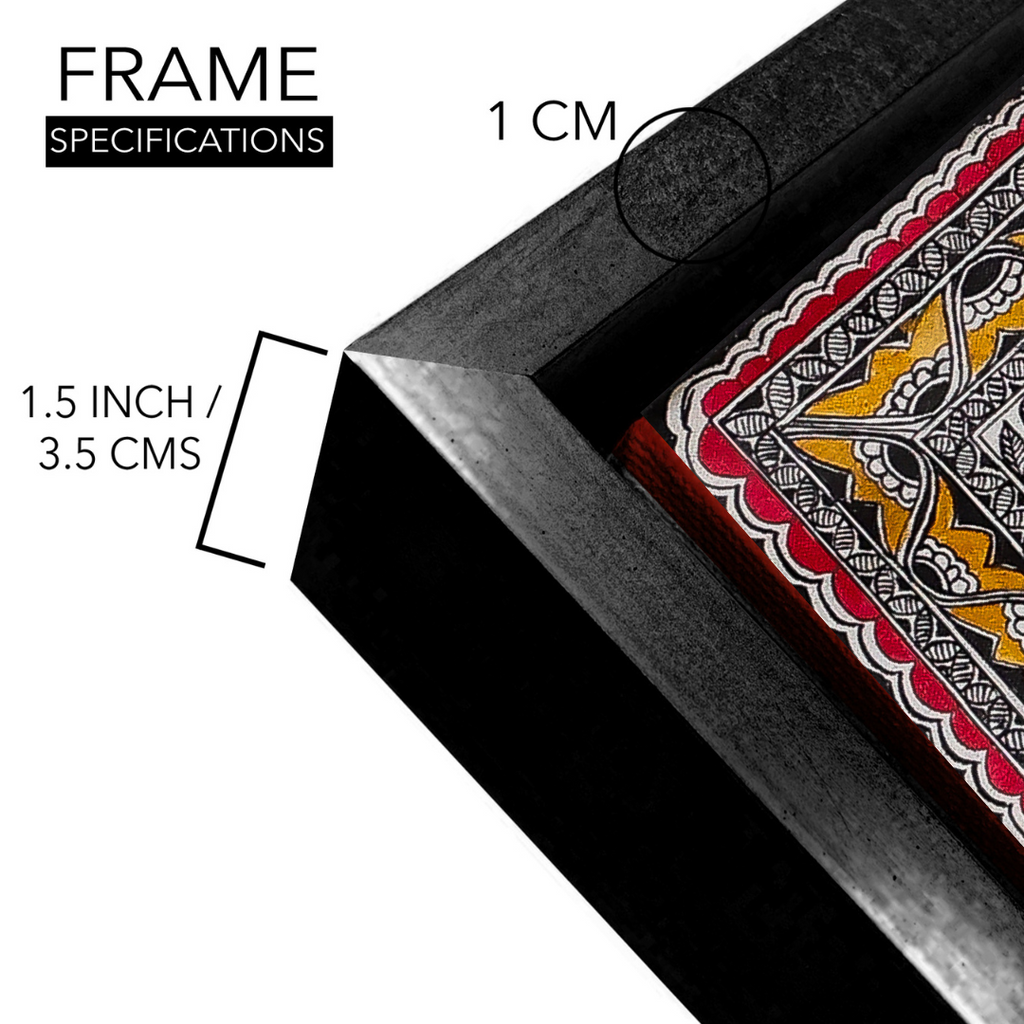 GODDESS VAIDEHI Painting | Madhubani Art Canvas and Frame for Home & Office Décor | Indian Folk Art | Madhubani Painting