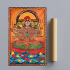 Panchmukhi Hanuman ji Painting | Vastu Art Canvas and Frame for Home & Office Décor | Indian Folk Art |