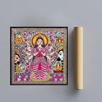 GODDESS VAIDEHI Painting | Madhubani Art Canvas and Frame for Home & Office Décor | Indian Folk Art | Madhubani Painting
