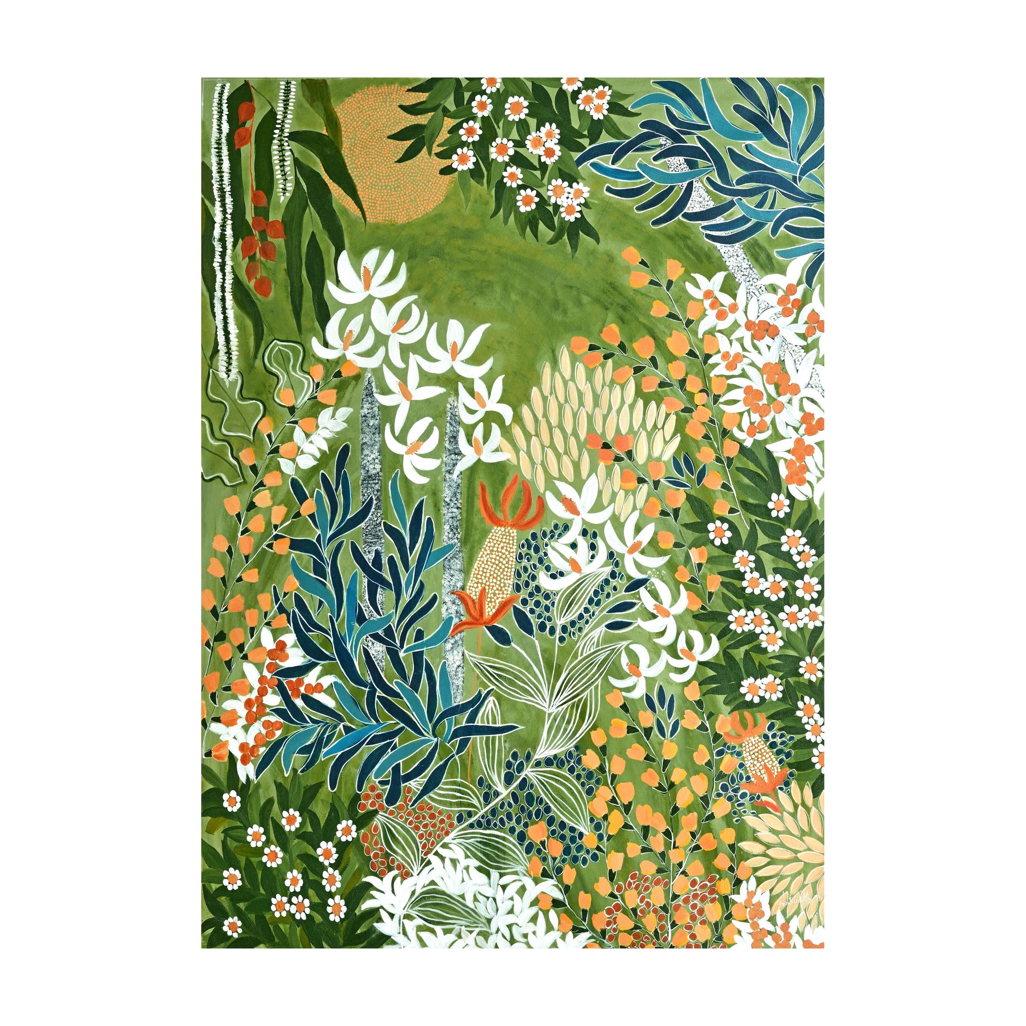Botanical Garden Art | Nature Art Canvas and Frame for Home & Office Décor