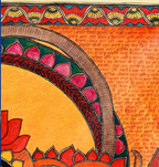 Panchmukhi Hanuman ji Painting | Vastu Art Canvas and Frame for Home & Office Décor | Indian Folk Art |