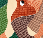 Harmony Elephant Painting | Gond Art Canvas and Frame for Home & Office Décor | Indian Folk Art |