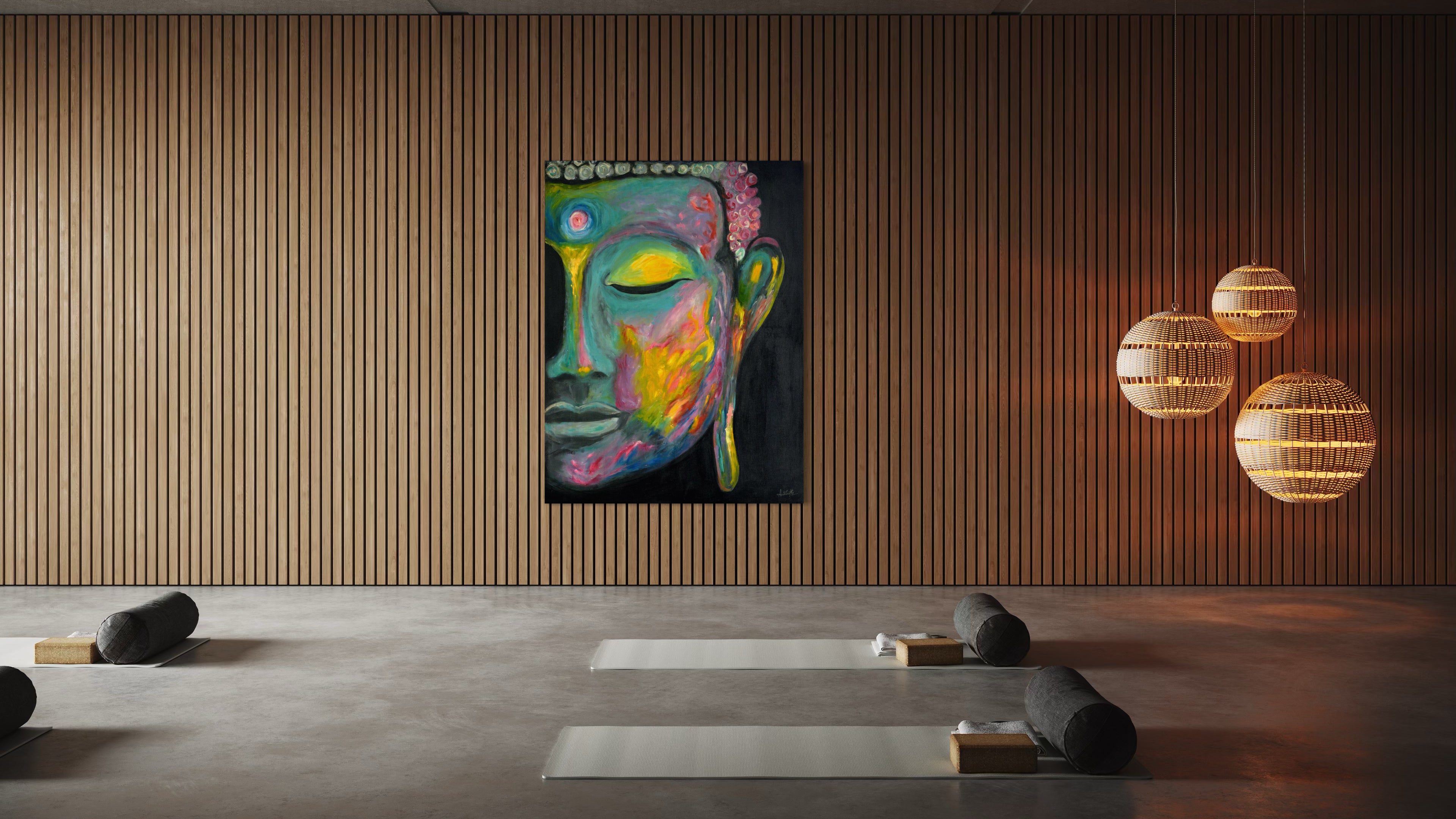 Buddha Painting | Spiritual Art Canvas and Frame for Home & Office Décor