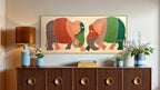 Harmony Elephant Painting | Gond Art Canvas and Frame for Home & Office Décor | Indian Folk Art |