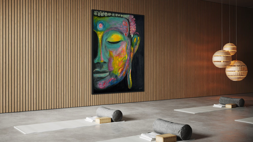 Buddha Painting | Spiritual Art Canvas and Frame for Home & Office Décor