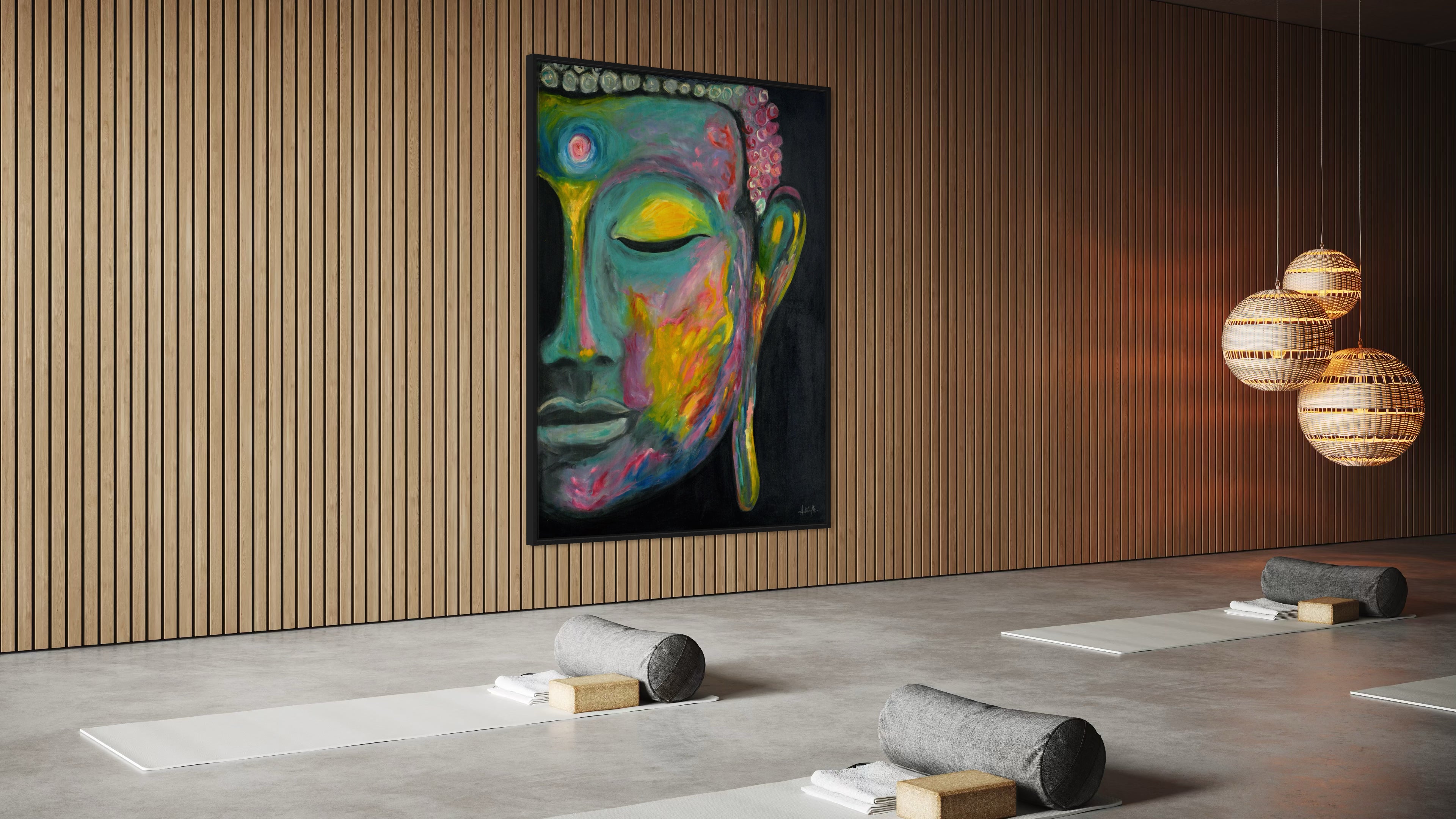 Buddha Painting | Spiritual Art Canvas and Frame for Home & Office Décor